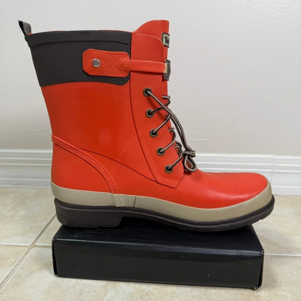 Timberland Rain Boots Womens 9 Orange Smartwool Lined Waterproof 3664R